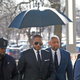 R. Kelly, center, arrives for his court date at the Leighton Courthouse on March 22, 2019 in Chicago, Illinois.